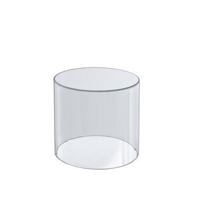 Clear Acrylic Cylinder Display, Plastic Round Container and Riser, 6"W x 6"H