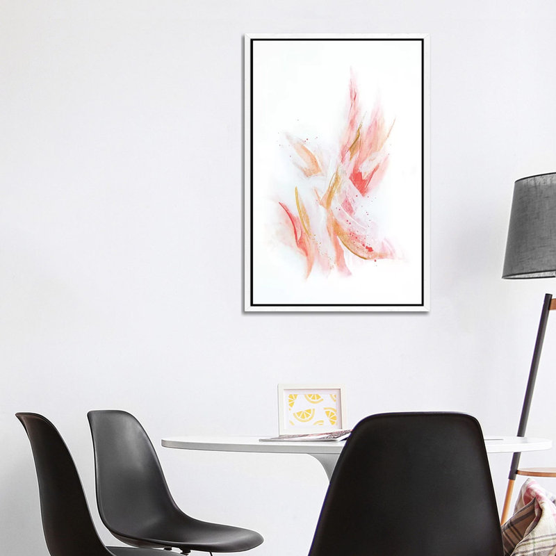 Rose Gold Ribbons - Print on Canvas, White Framed, 101.6 cm H x 66.04 cm W
