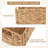 Water Hyacinth Toilet Paper Storage Basket, 2-Pack Hand Woven Toilet Tank Organizer With Lid For Bathroom Shelves Countertop, Natural Wicker Decorative Bin For Tissue, Rustic Farmhouse & Boho Home Decor