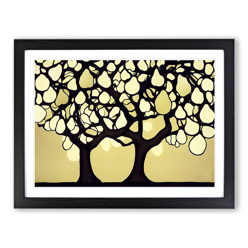 Peaceful Trees - Wall Art, Black Framed, 46cm H x 64cm W x 2cm D