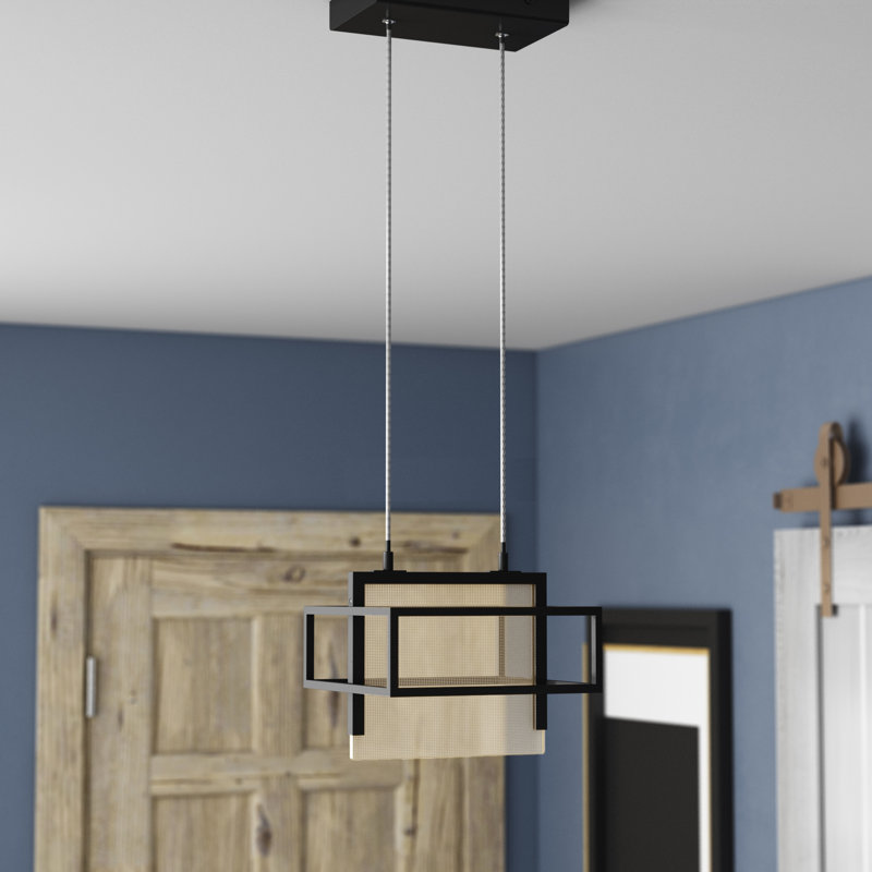 1 - Light Matte Black LED Single Pendant