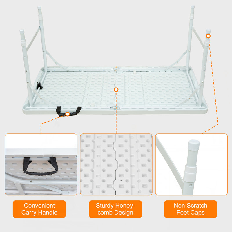 Table pliante portative 4 pi 4 po poids pliable intérieur et extérieur 135 kg