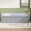 Lit de jour double avec lit gigogne simple et tiroirs, lit double-325556378