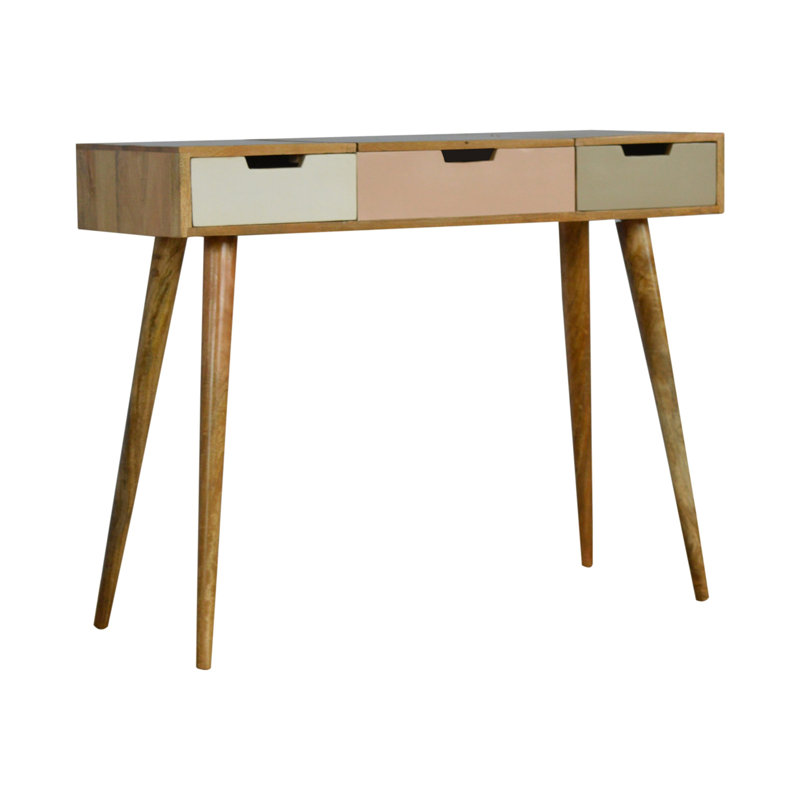 Soild Wood Pink Gradient Dressing Table