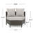 Queshawn 76" Wide Outdoor Wicker Loveseat with Cushions-1702445571-1702445570
