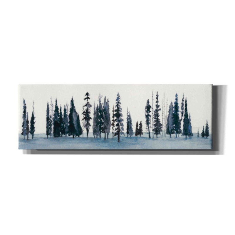 «Sapphire Grove II» par Grace Popp, toile murale en verre, H 12 po x l 36 po
