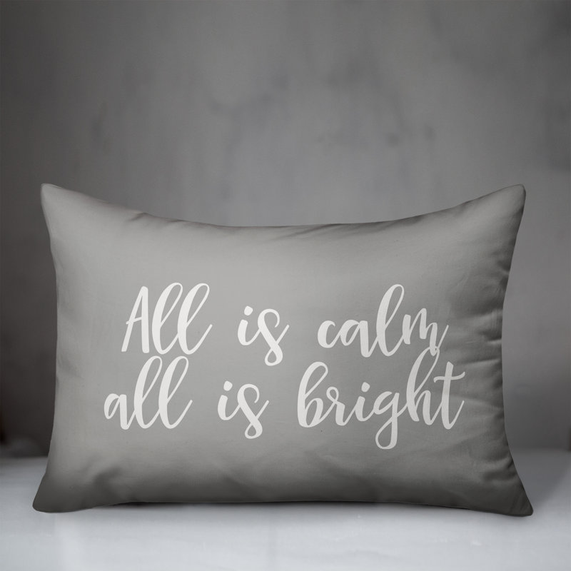  Coussin lombaire All is Calm, All is Bright, Gris