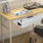 22 Inch White Under Desk Mounted Sliding Pull-Out Drawer Storage Organizer For Sit Stand Workstation Pull-Out Drawer