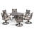 Asfand 6 - Person Patio Dining Set with Round Table , Cushions Included