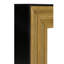 Console Modern Contrast moderne avec structure en bois stratifié et plateau noir