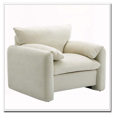 Modern Chenille Oversized Armchair (38.6″ Wide)