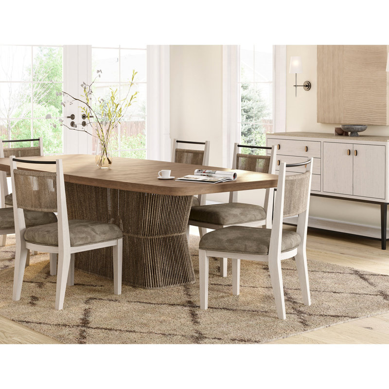 Dining Table - Toffe With Rope Base