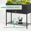 Lit de jardin surélevé, tablette de rangement surélevée pour jardinière, conception portative pour herbes, légumes, fleurs
