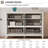 6 Dresser for Bedroom, 47 in Wide Drawer Dresser with Storage Freestanding, Wooden Closet Storage Chest for Living Room, Bedroom, Entryway, White+brown-2100584042