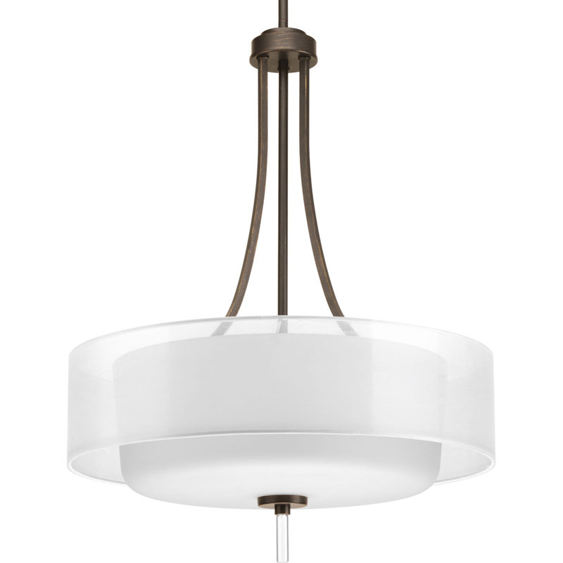 Ernestina 4 - Light Dimmable Drum Chandelier, Antique Bronze