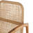 Cole And Grey Plastic Rattan Handmade Woven Rectangular Living Room Light Brown Accent Chair With Teak Frame
