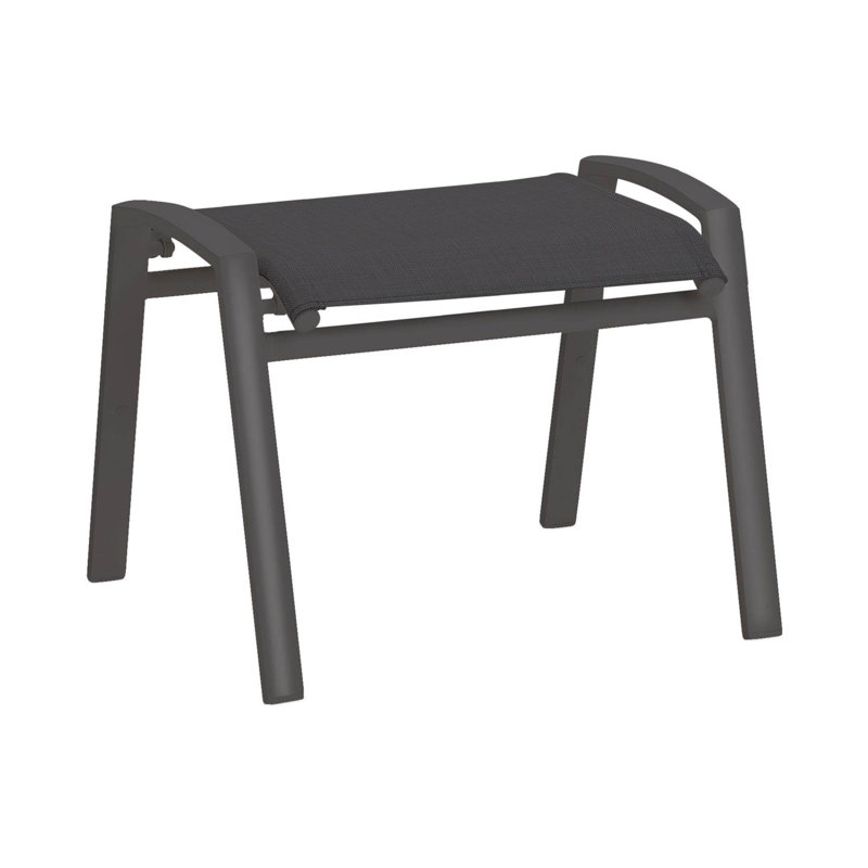 Colleton Metal Outdoor Ottoman, Anthracite