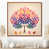 Toile avec cadre flottant brun