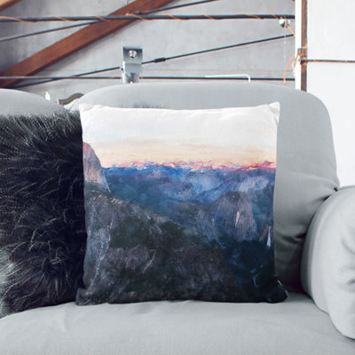 Half Dome Falls Painting Cushion with Filling