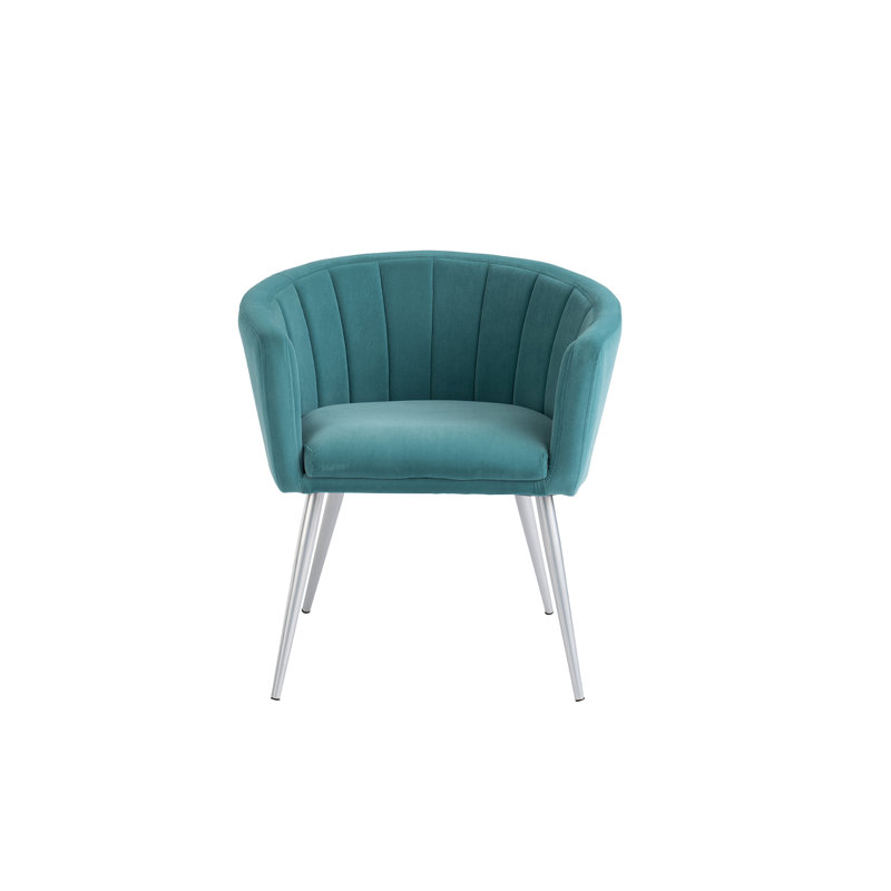 Ilpo Velvet Barrel Chair, Teal