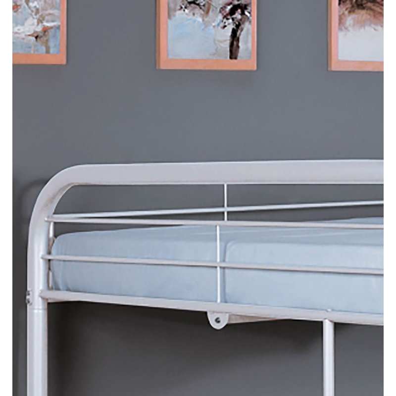 Dialon Twin Over Full Bunk Bed, Blanc