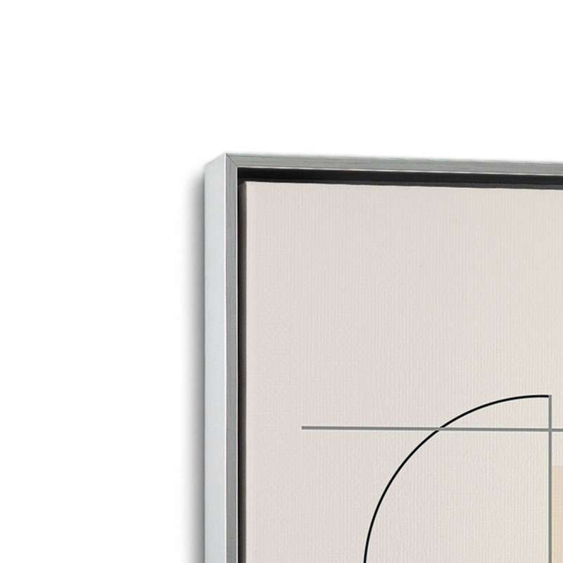 Impression sur toile Bauhaus Spring Colors dans un cadre, H 36,75 po x l 24,75 po, Chrome poli