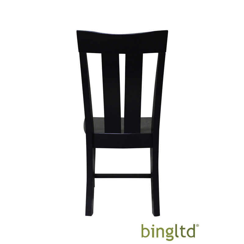 18'' H Solid Wood Side Chair, Black