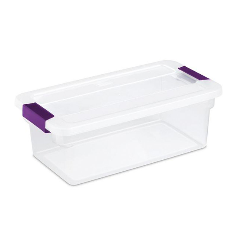 Sterilite 6 Quart Plastic ClearView Latch Box Storage Container Tote, 48 Pack