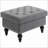 Ottoman with Storage 25” Slate Gray Button-Tufted Removable Lid Living Room Footrest Seat | Wood | Black