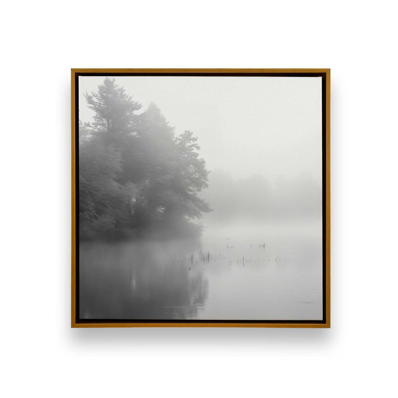 Impression sur toile «Misty Enigma», H 12,75 po x l 12,75 po x P 1,75 po, Cadre flottant or poli, 1
