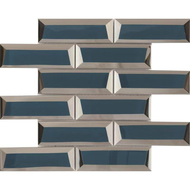 Carreau de mosaïque murale en verre biseauté 12 po x 12 po
