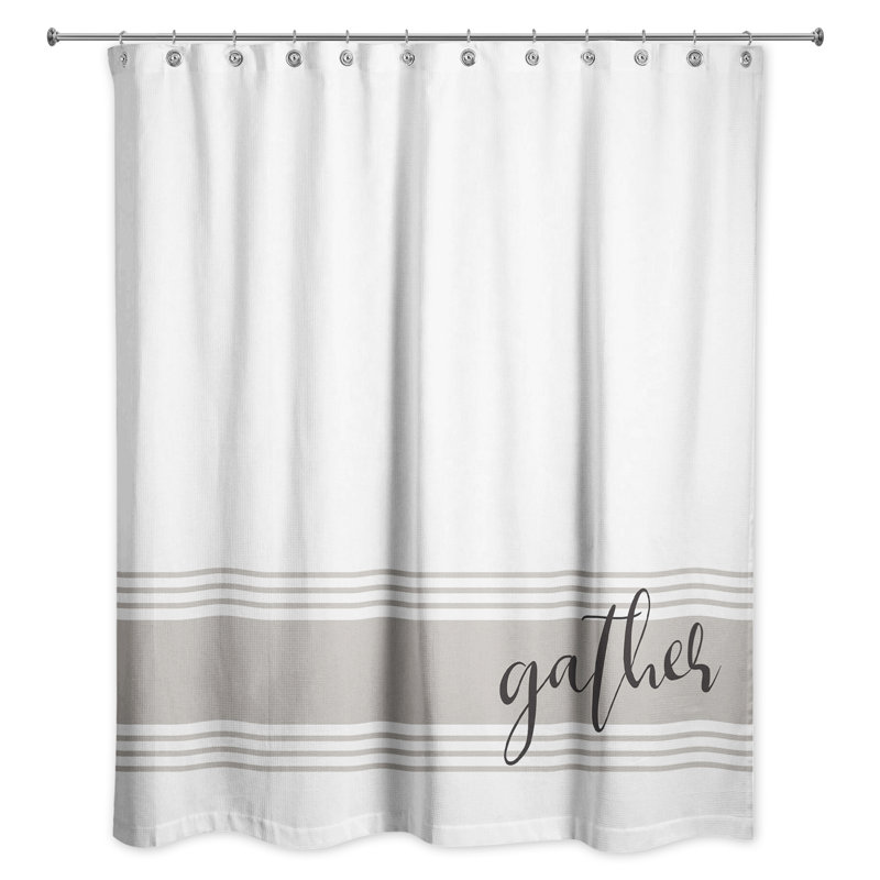 Rideau de douche simple gather Temescal