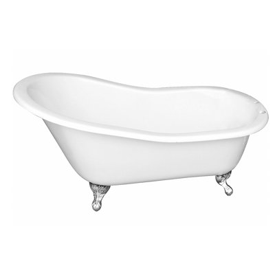61'' x 30.5'' Freestanding Soaking Cast Iron Bathtub