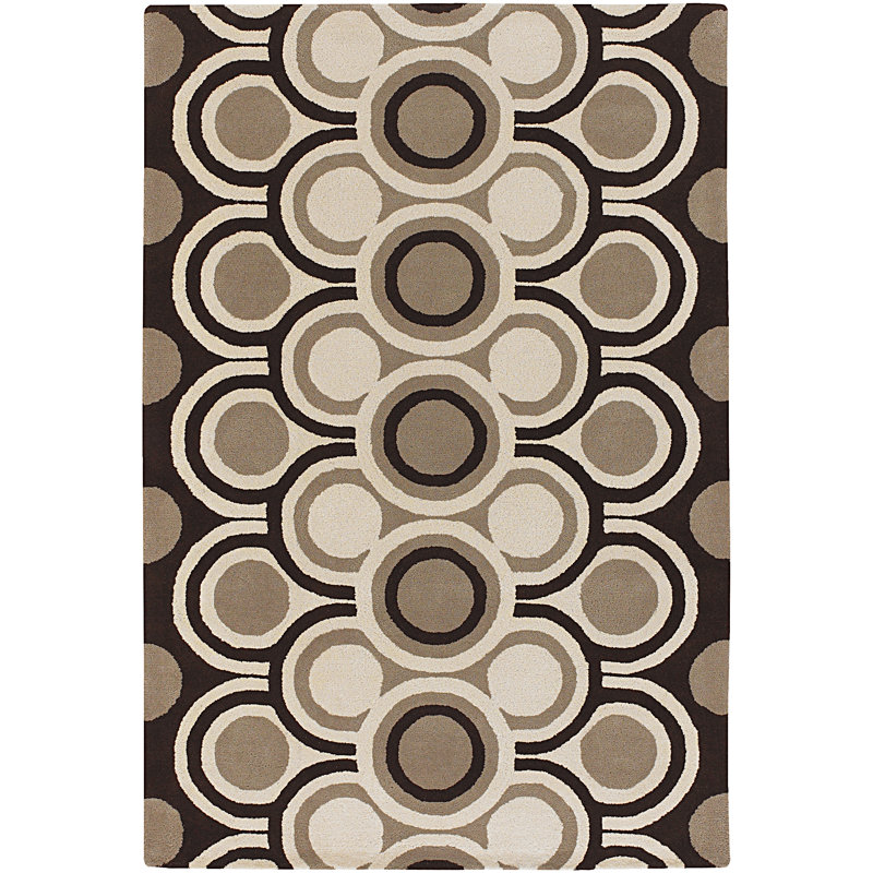 Eton Area Rug, Rectangle 5' x 7'6", Brown/Tan