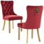 Chaises de salle à manger rembourrées en velours et oreilles capitonnées Traditional-1274673225