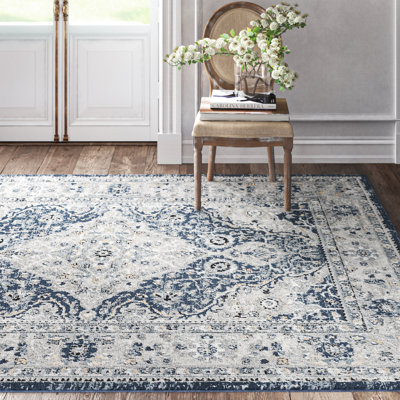 Tapis oriental bleu marine Loar