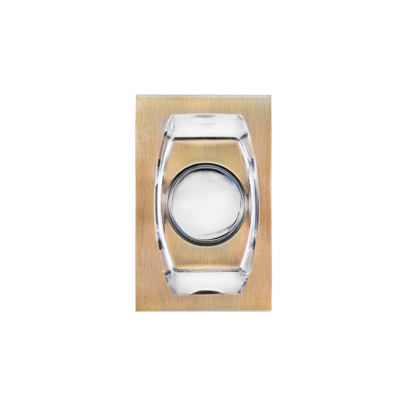 Bouton de porte avec rosette Lucent, Laiton satiné