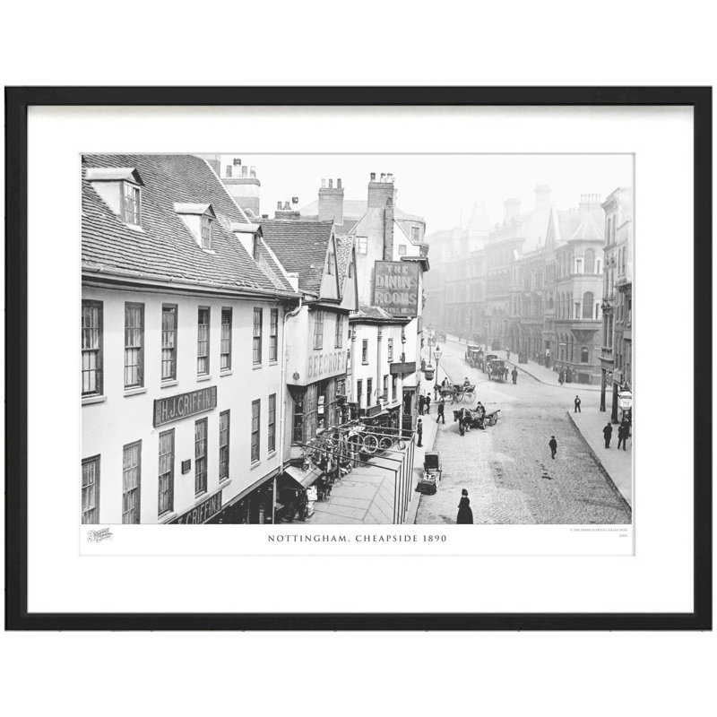 Nottingham, Cheapside 1890 - Single Picture Frame Print, 40cm H x 50cm W x 2.3cm D