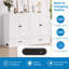 Grand lit escamotable avec station de charge, blanc