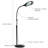 Pro 44 in. Industrial 2.25X Magnifying LED Floor Lamp with Adjustable Gooseneck Head