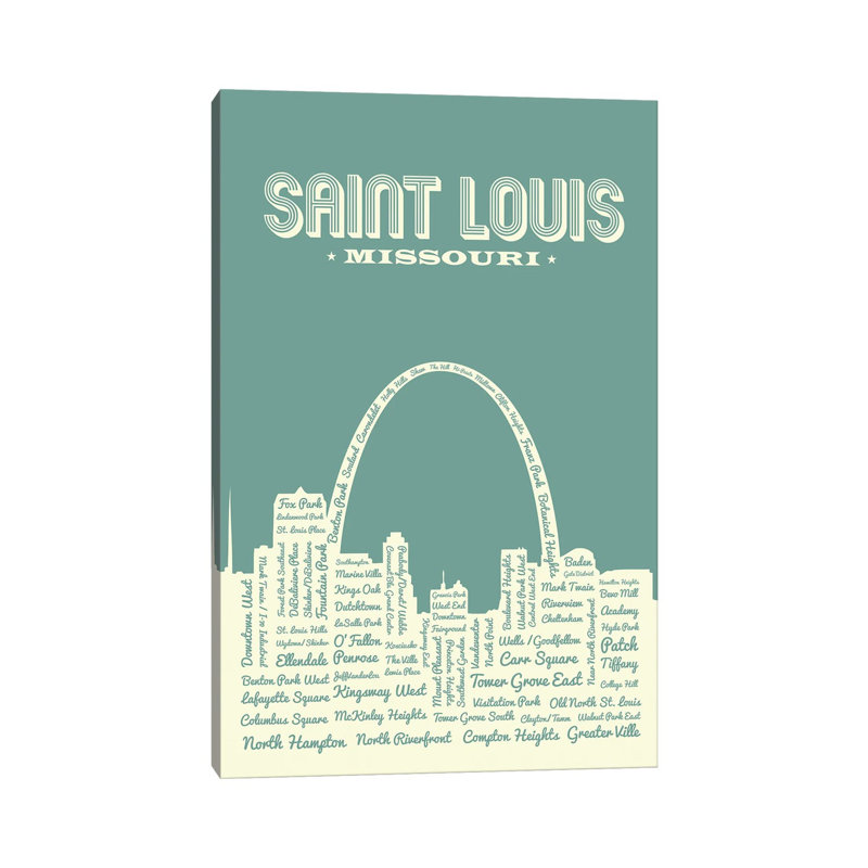 St. Louis Arch Skyline by Benton Park Prints - Wrapped Canvas Print, 101.6 cm H x 66.04 cm W