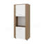 Bibliothèque Kasaan avec portes supérieure et inférieure, tablettes ouvertes et rangement vertical