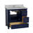 Maven 36" Single Bathroom Vanity Set with Royal Blue Cabinet and Carrara Marble Countertop-291331438