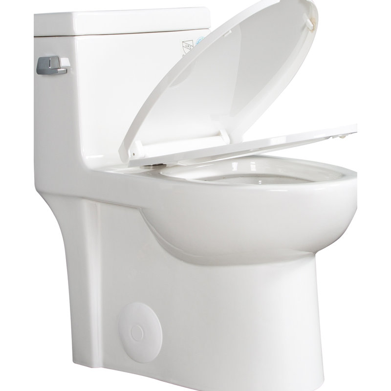 Couvercle de réservoir de toilette en plastique blanc - Modern Modern