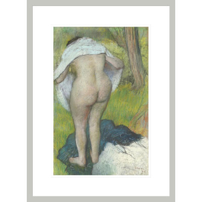 «Girl Drying Herself» par Edgar Degas, impression giclée encadrée