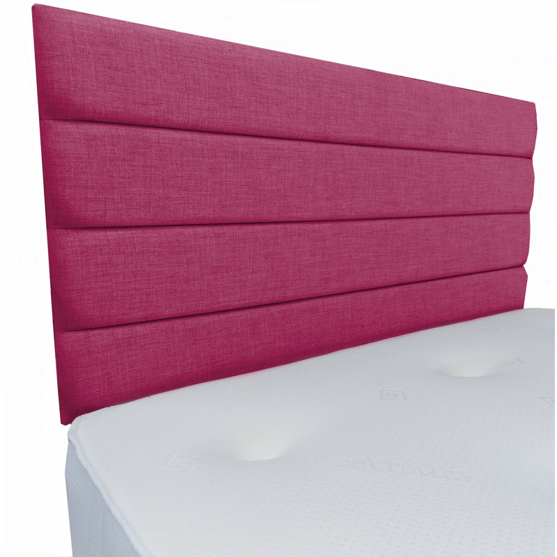 Moyo Upholstered Headboard, Raspberry, Kingsize (5')