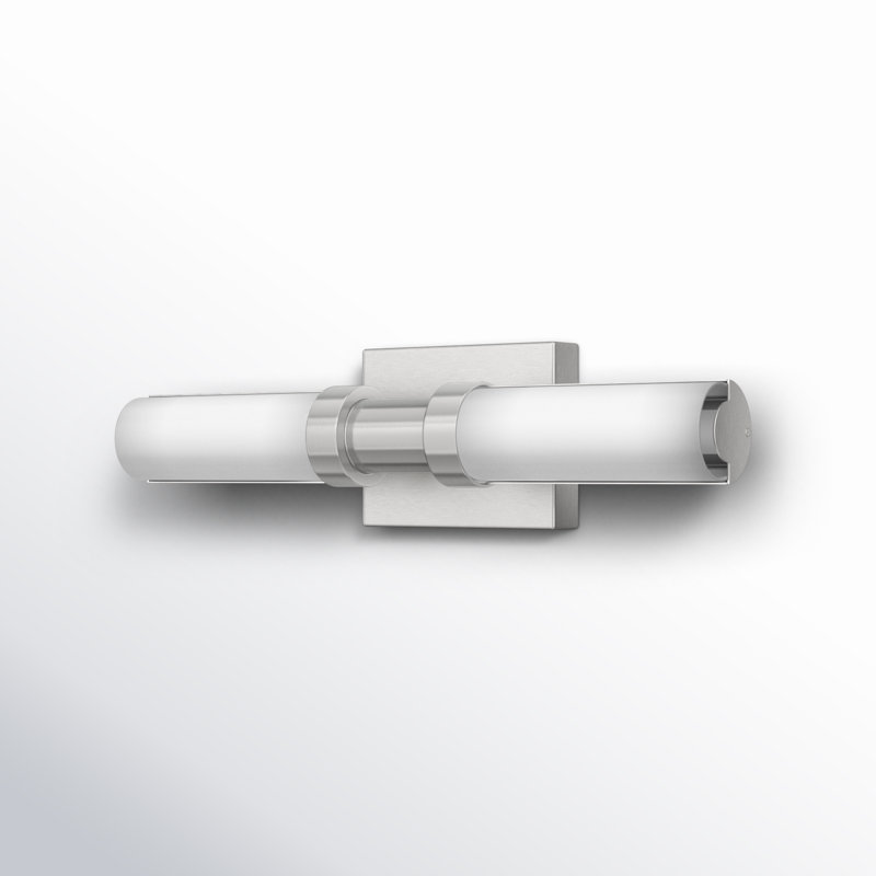 Kelan Dimmable LED Vanity Light, Brushed Nickel, 18"H x 4.75"W x 4.5"D, 15W