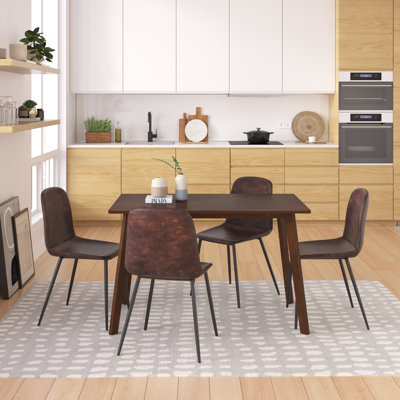 Armad Solid Wood Base Dining Table