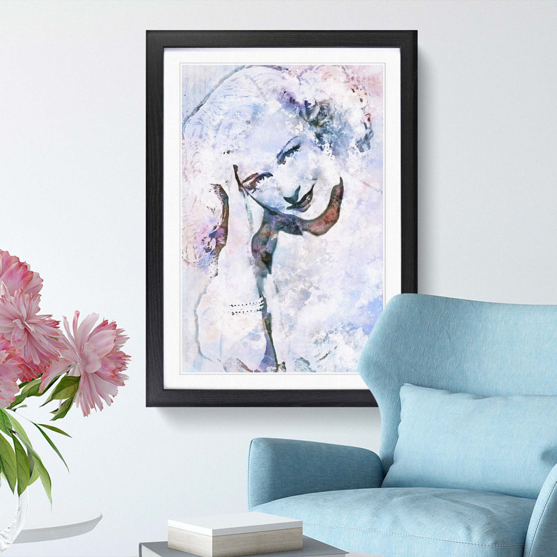 Ginger Rogers in Abstract - Framed Print, Black Framed, 87cm H x 62cm W x 2cm D