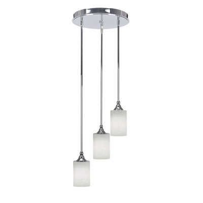Empire 3 Light Stem Hung Cluster Pendalier